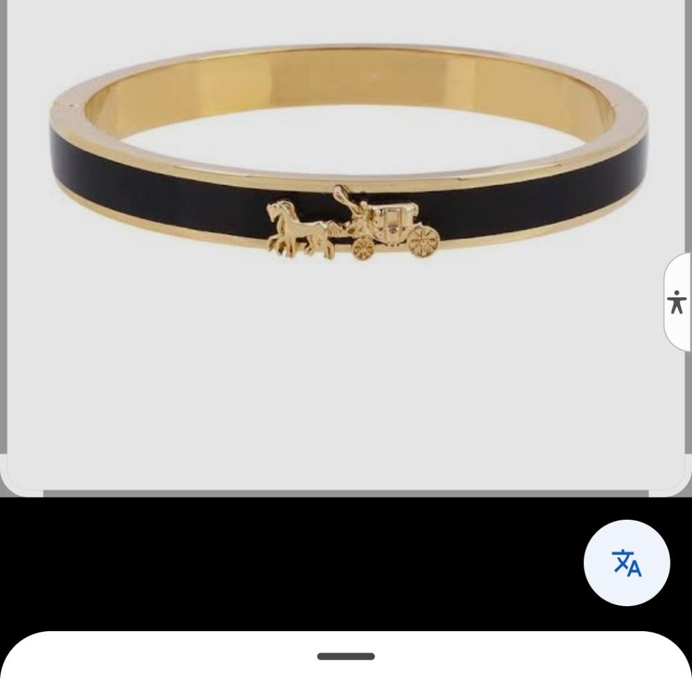 NWT Coach Black and Gold Bracelet